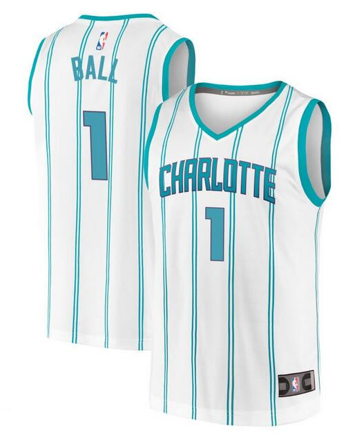 Men's Charlotte Hornets #1 LaMelo Ball White Association Edition Stitched Basketball Jersey